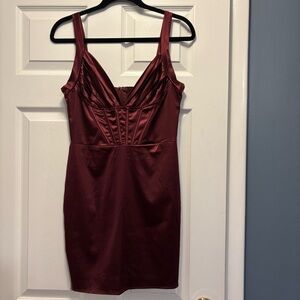 NWT Whimsigoth Medium Windsor Deep Red Mini Dress